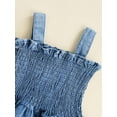 thumbnail image 6 of Hirigin Baby Girls Summer Denim Romper Clothes Dress Newborn Sunsuit 3 6 9 12 18 Months One-Piece Jumpsuits Outfits, 6 of 8