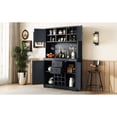 thumbnail image 5 of Dark Blue Coffee Bar Cabinet with Multiple Storage / Ideal for Kitchen, Dining Room Storage, 5 of 7