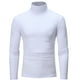 thumbnail image 1 of Camisa de manga larga con cuello alto de poliéster para hombre - Corte ajustado, color liso - Moda/deportivo - Tallas M-XXL, 1 of 6