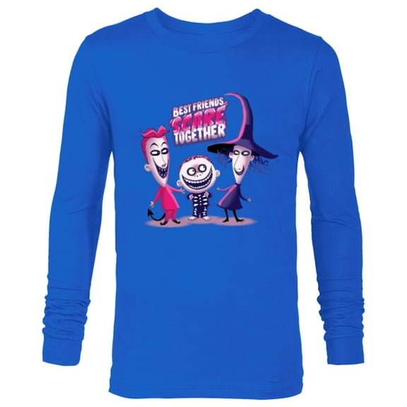 Disney The Nightmare Before Christmas Friends Scare Together - Long Sleeve T-Shirt for Men - Customized-Navy