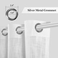 thumbnail image 2 of IBAOLEA White Linen Textured Semi Sheer Curtains 63 Inch Length for Small Windows Bedroom Kitchen Rustic Flax Look Grommet Voile Drapes, 42 x 63 Inch (2 Panels) White 42x63 Inch, 2 of 8