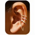 thumbnail image 1 of Chenchen 14K Gold Plated Ear Cuff Earrings for Women Non Piercing Hypoallergenic Non Tarnish Ear Cuffs for Non Pierced Ears Clip On Cartilage Earring Adjustable Fake Earring Set Trendy Jewelry Gifts, 1 of 1