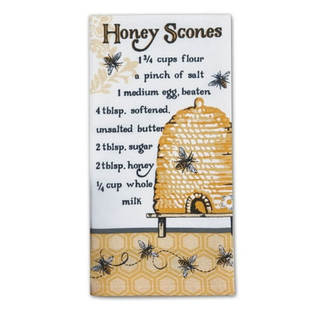 Bee Hive Honey Scones Recipe Flour Sack Kitchen Dish Towel