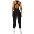 thumbnail image 4 of Baozhu Women's Yoga One Piece Tank Tops Long/Short Rompers U Neck Sleeveless Exercise Jumpsuits Tummy Control Sport Rompers S-L, 4 of 8