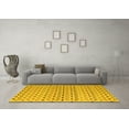 thumbnail image 3 of Ahgly Company Indoor Square Solid Yellow Modern Area Rugs, 3' Square, 3 of 4