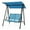 Blue, variant on Costway 2-Seat Patio Swing Porch Swing with Adjustable Canopy for Garden Dark Blue