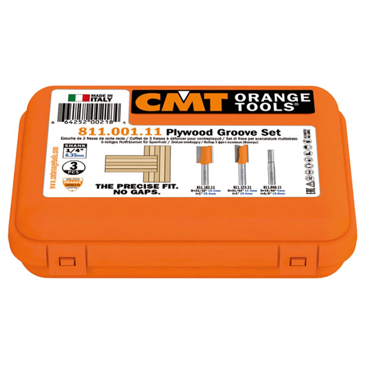 CMT USA 811.501.11 3 Piece 0.5In Straight Shank Plywood Router Bit Set