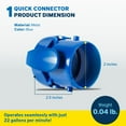 thumbnail image 3 of Baracuda Swimming Pool System Quick Connector for T5 Duo and MX8, Blue, 3 of 6