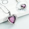 thumbnail image 4 of Crystal Heart Cremation Jewelry for Ashes Holder Urn Necklace for Ashes of Loved One -Always on my mind forever in my heart, 4 of 8