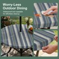 thumbnail image 5 of Round Outdoor Tablecloth with Umbrella Hole and Zipper, Black Striped Tablecloth with Elastic Waterproof, Farmhouse Stripes Modern Abstract Art Patio Table Covers for 55" - 60" Picnic Pool Tables, 5 of 9