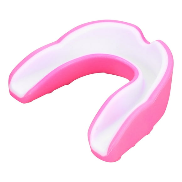 Protector bucal de EVA duradero para adultos, protector dental, accesorio de combate de boxeo, rosa y blanco