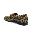 thumbnail image 3 of Men's Dress Shoes Loafer with Gold Buckle Slip On Formal Modern Classic Tan Leopard 7, 3 of 6