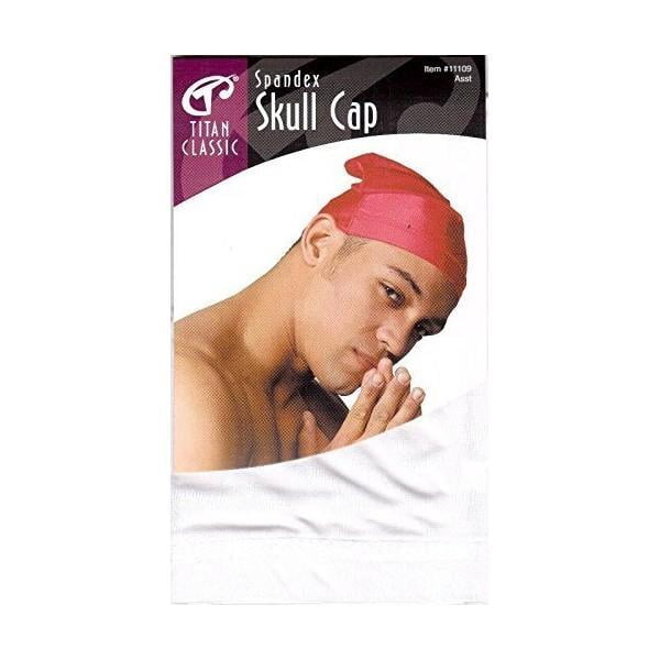 Titan Spandex Skull Cap Black - Case of 