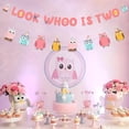 thumbnail image 2 of Owl 2nd Birthday Party Decorations for Girls Pink Look Whoo is Two Owl Banner Owl Garland Woodland Animals Birthday Party Supplies for 2 Years Old Birthday Party, 2 of 6