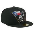 thumbnail image 3 of Men's New Era Black San Antonio Spurs State Stitch 59FIFTY Fitted Hat, 3 of 6