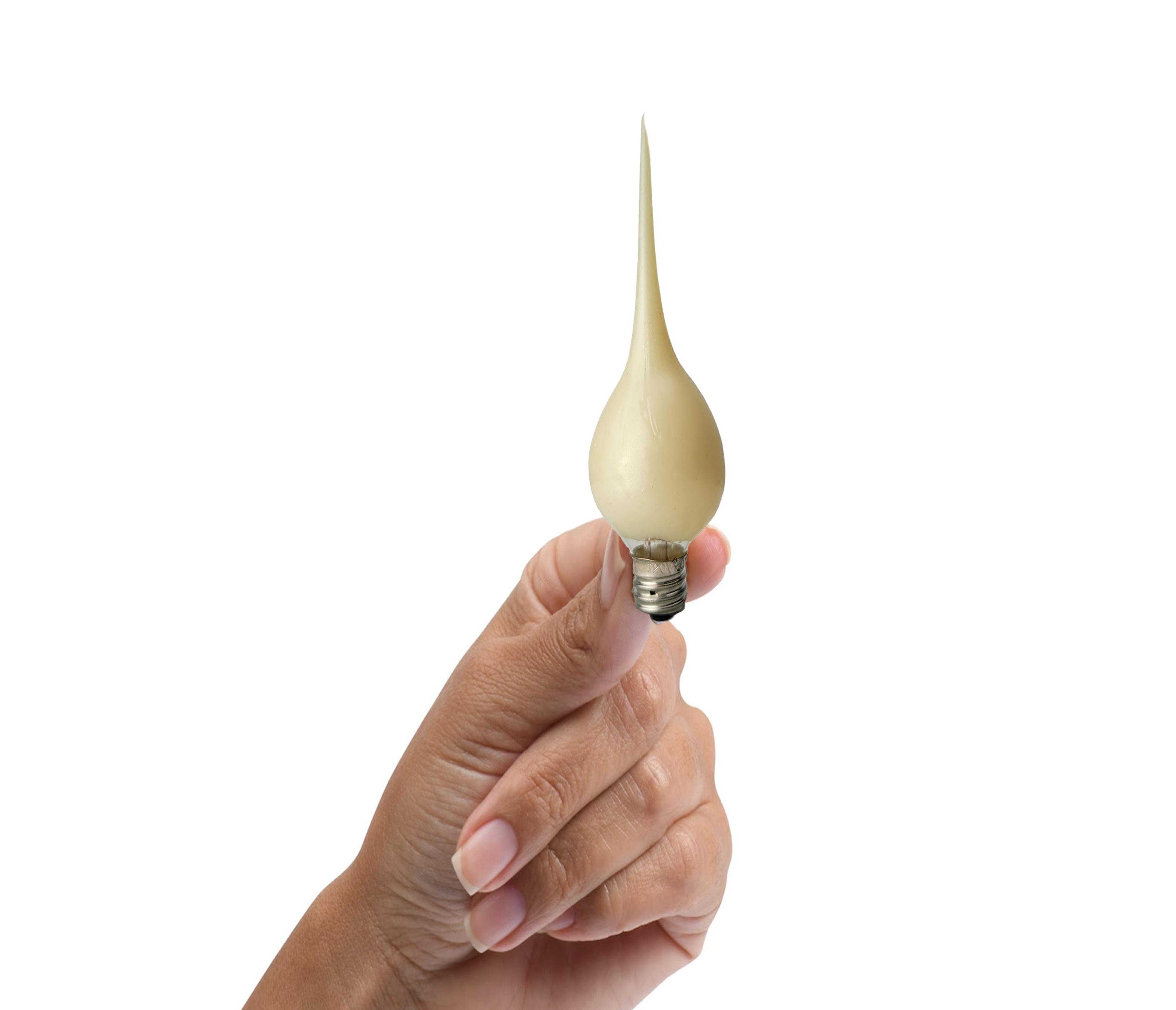 Royal Designs, Inc. Transparent Silicon Dipped Filament LED Bulb, 1-Watt C7 E12 120V 2500K, Pearl, Pack of 10