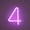 4, variant on LED Neon Letter Lights, LED Neon Night Light Wall Decorative Night Light for Kids Bedroom Battery Powered Purple