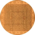 thumbnail image 1 of Ahgly Company Indoor Round Oriental Orange Traditional Area Rugs, 6' Round, 1 of 4