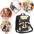 thumbnail image 5 of Lsque Retro Raccoon Graphic Print Lunch Bag Lunch Box for Women Men Reusable Insulated Lunch Tote Bag,Leakproof Thermal Cooler Sack Food Handbags Case High Capacity, 5 of 9