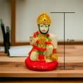 thumbnail image 3 of Indian Crafts Lord Hanuman Idol Murti Religious Puja Car Dashboard Office Temple Home Decor Gifting, 3 of 5