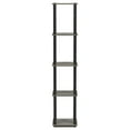 thumbnail image 4 of Furinno 11.6 W x 11.6 D x 57.7 H 5-Shelf Decorative Shelves, Gray and White, 4 of 6