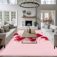 thumbnail image 3 of Area Rug for Living Room, Valentine's Day Non-Slip Indoor Ex Large Carpet for Bedroom/Dining Room, Romantic Red Love Hearts Cute Washable Low-Profile Rectangle Floor Runner Rugs - 8 x 10 Ft, 3 of 8