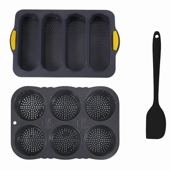 3-Piece Non-Stick Baking Mould Set for Bread, Oven Safe Kitchen Tools