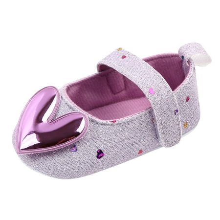 

XINSHIDE Shoes Baby Heart Shaped Girls Shoes Infant Soft Soled Princess Indoor Walking Baby Shoes Baby Casual Shoes