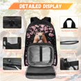 thumbnail image 2 of HUIACONG Kids Backpack Set 4-IN-1 Sakura Capybara for 6-12 Boys Girls Spine Protective School Backpack Detachable Lunch Box Pencil Case Water Bottle Holder Lightweight, 2 of 7