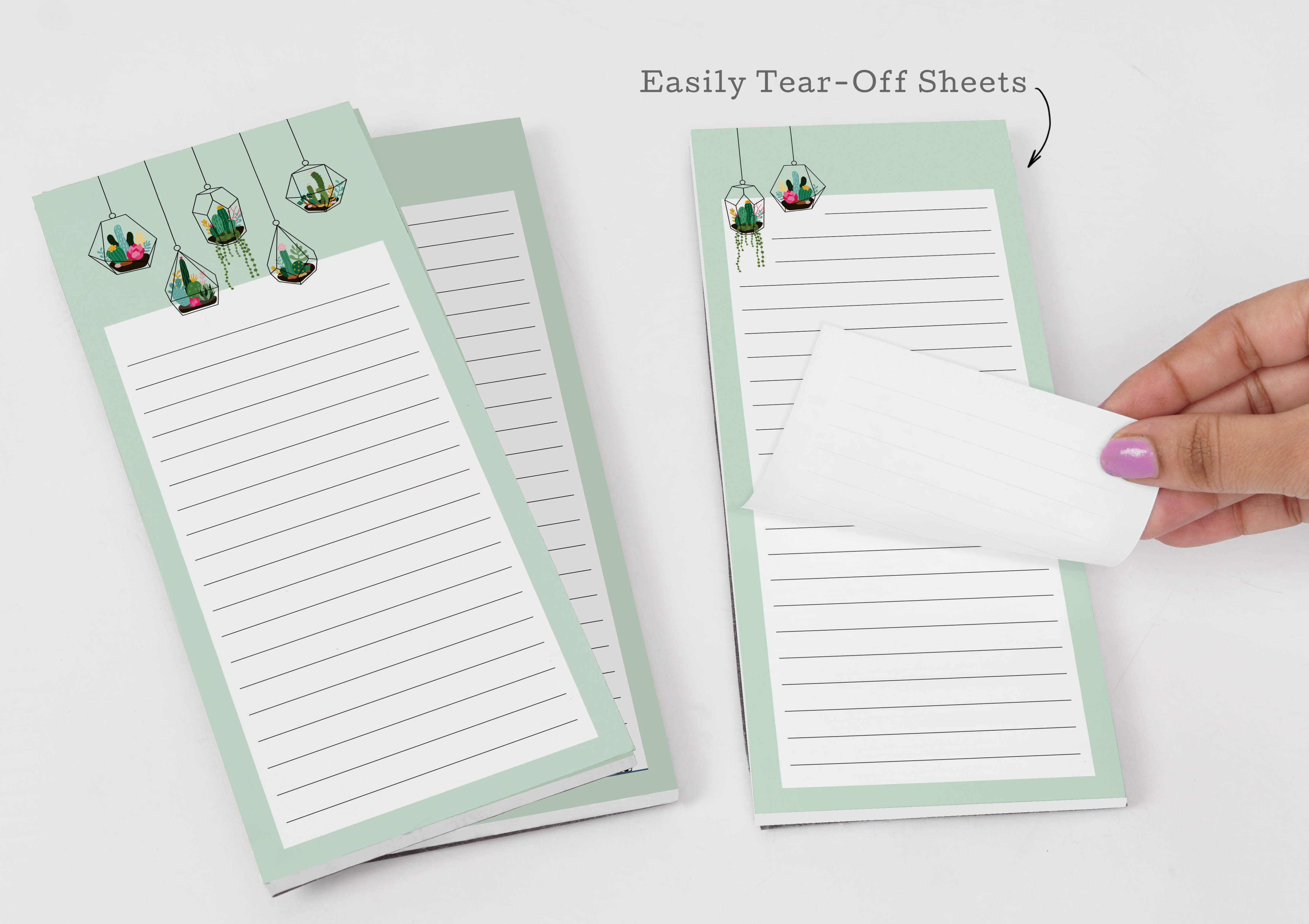Inkdotpot Pack of 3 Magnetic Fridge To-Do List Notepads- Magnetic Memo Pads For Refrigerator-(50 Sheets Each)-4W