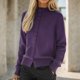 thumbnail image 1 of HongQid Women's Sweater Cardigan Fall Winter Casual Mock Neck Long Sleeve Knit Cardigan with Buttons, 1 of 4