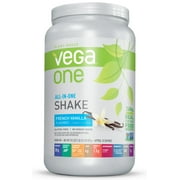 Angle View: Vega One All in One Nutritional Shake French Vanilla - Plant Based Vegan Protein Powder, Non Dairy, Gluten Free, Non GMO, 29.2 Ounce (Pack of 1)