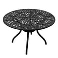 thumbnail image 2 of Outdoor Aluminum 5pc Round Black Patio Dining Set with Four Chairs, 2 of 7