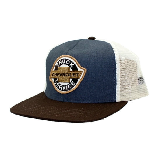 Hat - Chevrolet Chevy Truck Service 3D Embroidered Patch Flat Bill Heather Cap