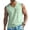 Light Green #057, variant on Men's Solid Color V Neck Tank Top Chest Pocket Sleeveless Casual Summer Beach Vacation Athletic Vest, S