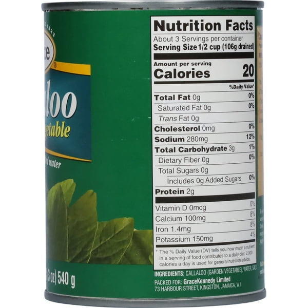 Grace Callaloo 19 oz – 3 Pack (Jamaican Callaloo Canned)