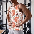 thumbnail image 5 of Gukieu Squirrel And Print Men's Quick Dry Fitness Vest, Round Neck Sleeveless Fitness Bodybuilding Top-Small, 5 of 7