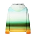 thumbnail image 5 of DeHolifer Womens Sweatshirts Plus Size Long Sleeve Waffle Floral Print Drawstring Hoodies Sweatshirts Loose Casual Fashion Pullover Tops Mint Green 4XL, 5 of 6