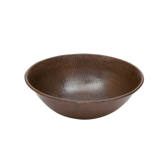 Round Wired Rimmed Vessel Hammered Copper Sink