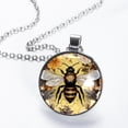 thumbnail image 2 of Honeybee Women's Glass Circular Pendant Necklace, 2 of 5
