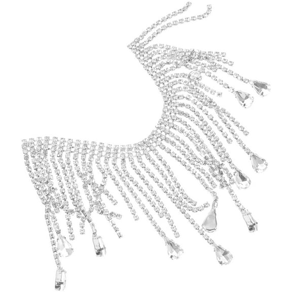 HEMOTON  Wedding Rhinestone Chain for Clothing Tassel Fringe