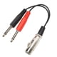 thumbnail image 5 of Xlr Dual 1/4 Pulgadas Macho A XLR Hembra Y Cable De Sonido Divisor XLR Hembra A Doble 6,35mm Macho Adaptador Convertidor De Micrófono 7,9 Pulgadas, 5 of 7