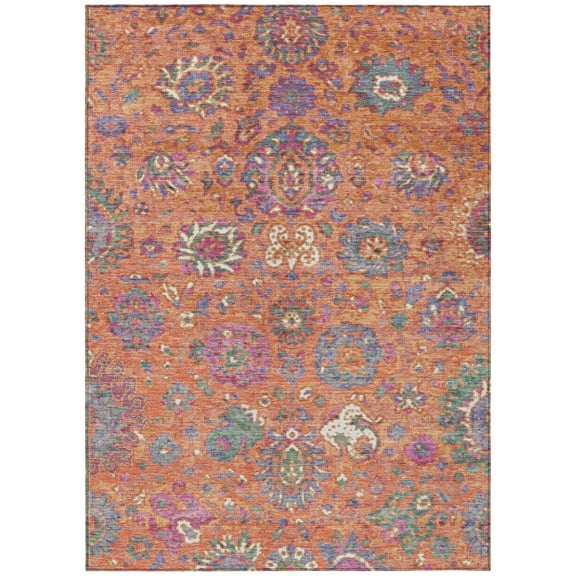 Dalyn Rugs Machine Washable Indoor/Outdoor Chantille Orange 2'6" x 3'10" Rug