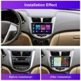thumbnail image 2 of 9in Android 13 Car Stereo GPS Navigation Head Unit 2+32G for Hyundai Accent Verna 2011-2019 Built-in Wireless CarPlay Android Auto Car Radio with Bluetooth WiFi FM/RDS SWC + AHD Backup Camera, 2 of 9