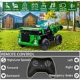 thumbnail image 2 of sopbost 12V Electric Ride-on Dump Truck 1 Seater 2WD Ride on Car with Electric Lifting Dump Bed Ride-on Toys w/ Remote, Green, 2 of 6