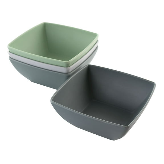 Gibson Home 124279.04 6 in. Greyson Melamine Bowl Set, Assorted Color - 4 Piece