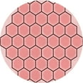 thumbnail image 1 of Ahgly Tapis Rond Lavable en Machine Intérieur Transitionnel Rouge, 4 Pieds Rond, 1 of 7