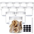 thumbnail image 1 of Frascos de plástico Yephets de 500 ml con tapas, paquete de 12 unidades, transparentes, 16 oz, 1 of 8