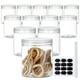 thumbnail image 1 of Frascos de plástico Yephets de 500 ml con tapas, paquete de 12 unidades, transparentes, 16 oz, 1 of 8