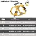 thumbnail image 6 of Dog Harness and Leash Set No Pull Dog Vest Harness Adjustable Soft Suede Reflective Breathable Pet Harness with 59in Leash XL for Medium Dogs Walking Training Outdoor Yellow, 6 of 9